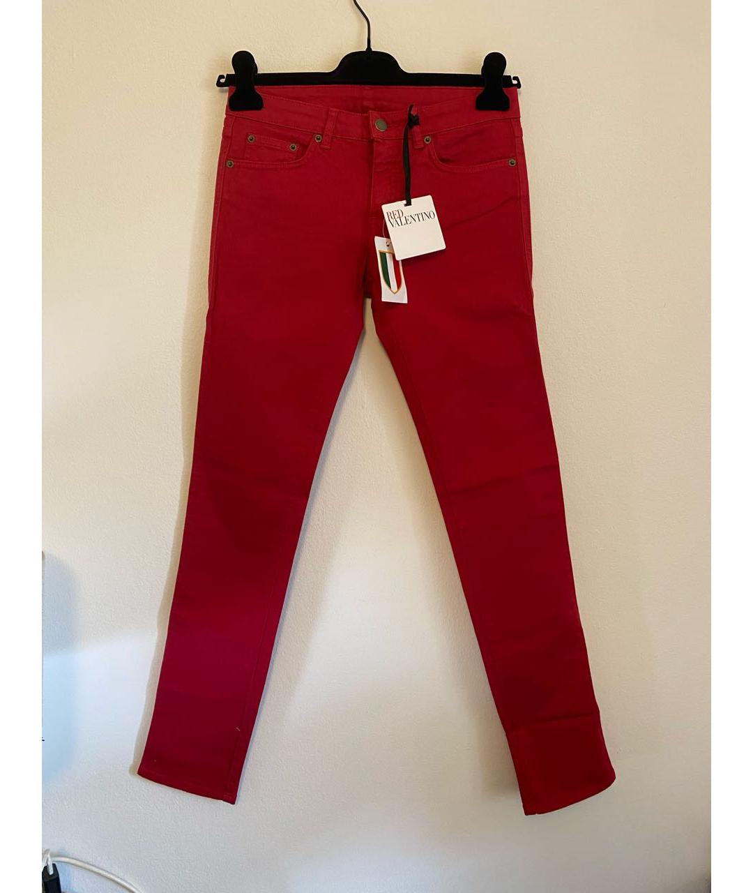 RED VALENTINO Красные джинсы слим, фото 5