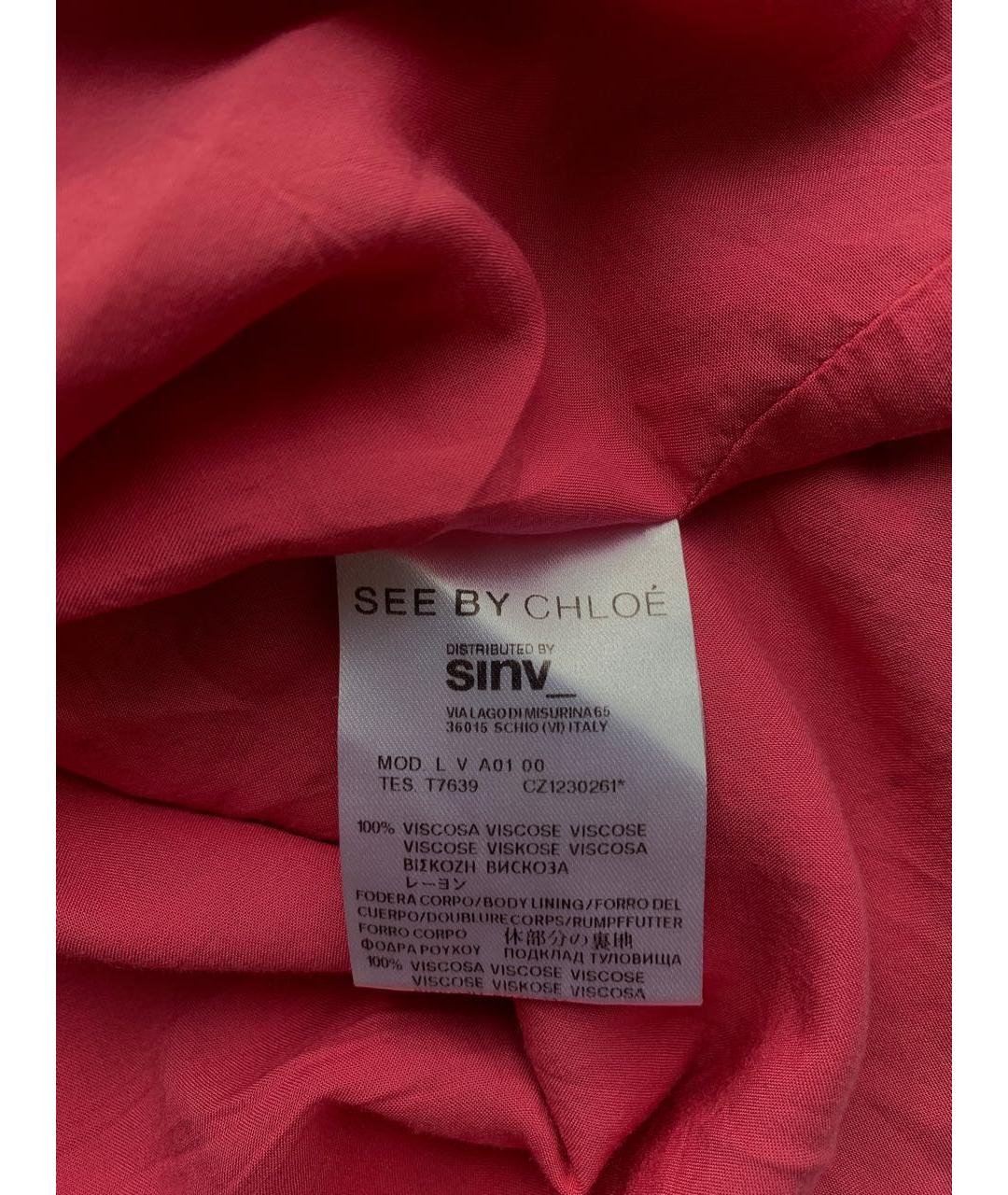 SEE BY CHLOE Розовое вискозное повседневное платье, фото 6