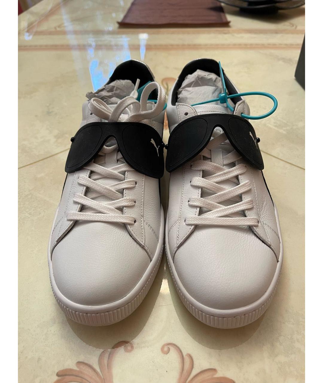 KARL LAGERFELD Белые кожаные низкие кроссовки / кеды, фото 2