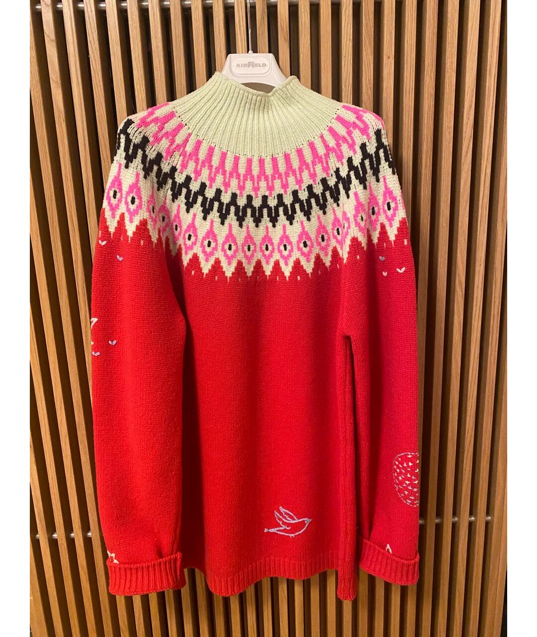 NINA RICCI Красный шерстяной джемпер / свитер, фото 6