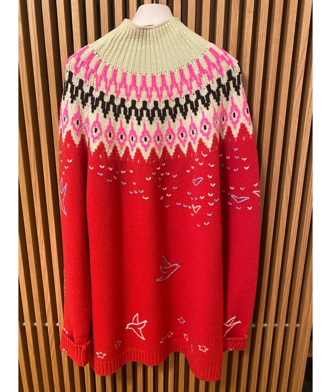 NINA RICCI Красный шерстяной джемпер / свитер, фото 2