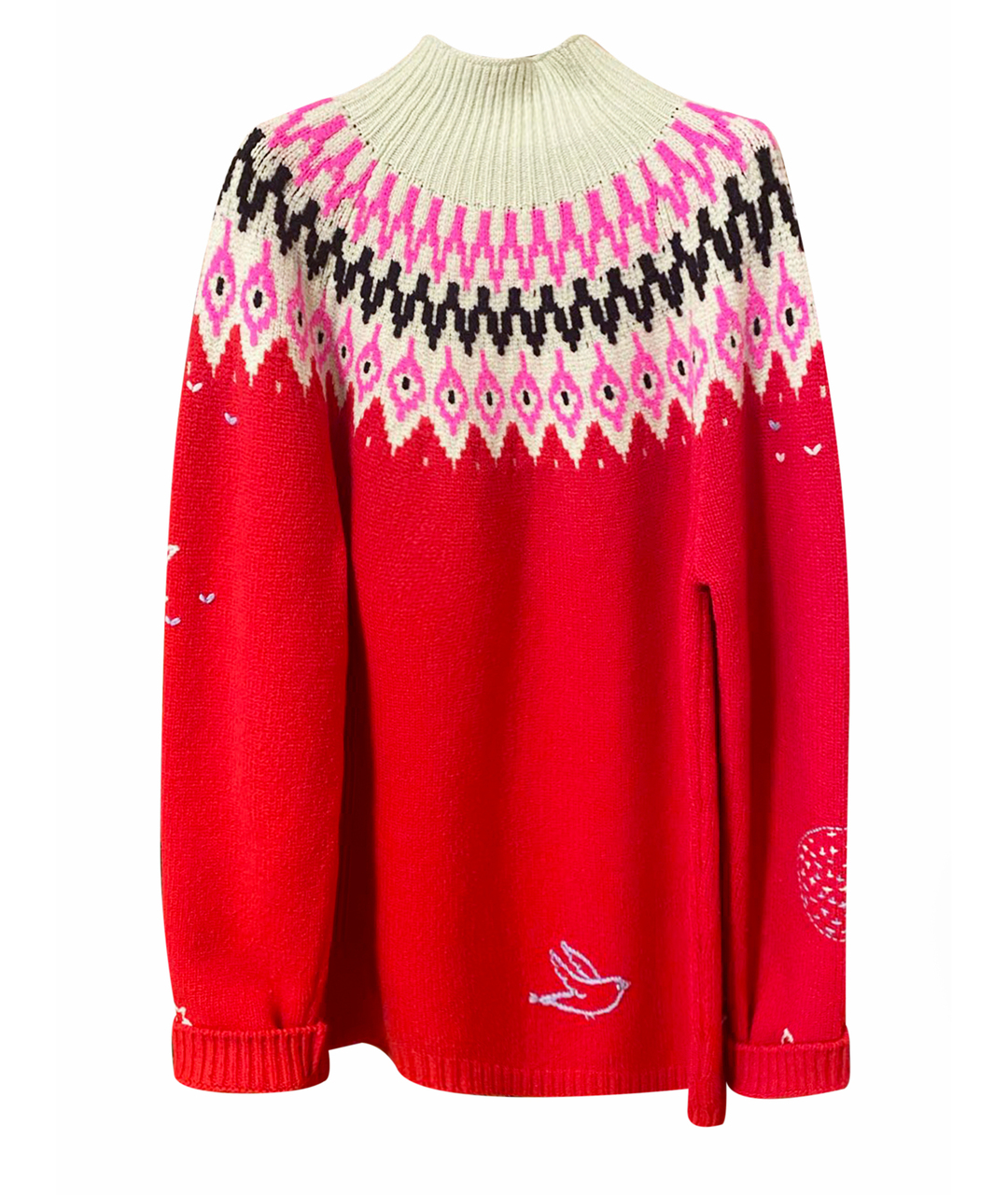 NINA RICCI Красный шерстяной джемпер / свитер, фото 1