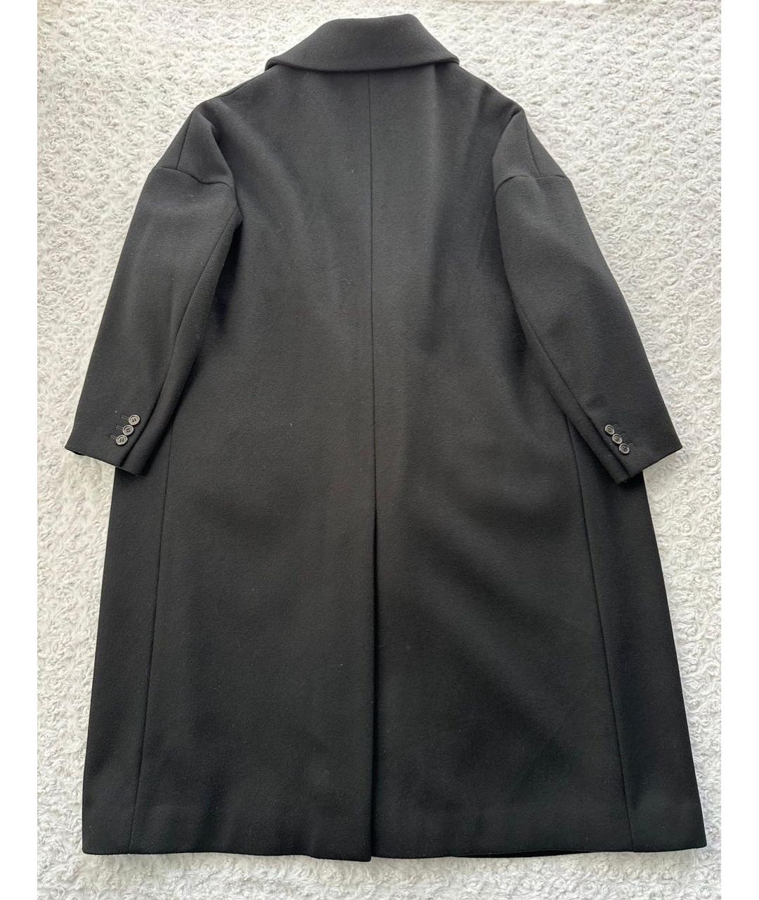 COMME DES GARÇONS Черное шерстяное пальто, фото 2