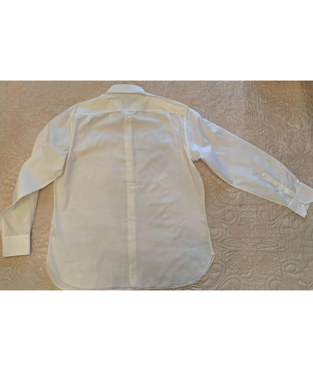 STEFANO RICCI Белая хлопковая классическая рубашка, фото 4