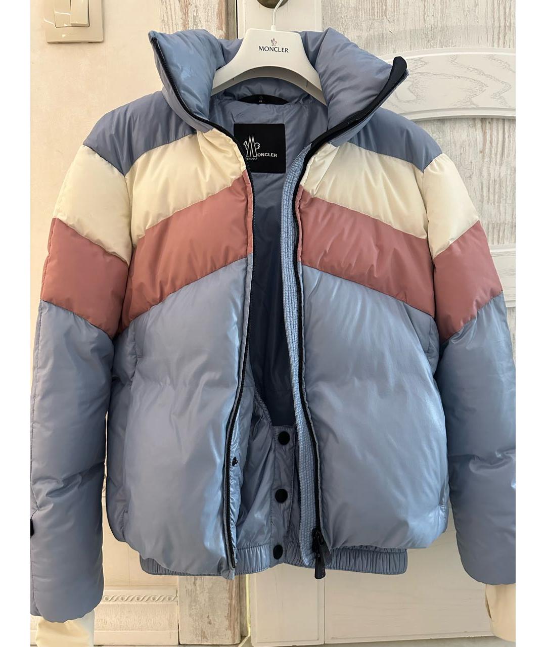 MONCLER GRENOBLE Голубой пуховик, фото 4