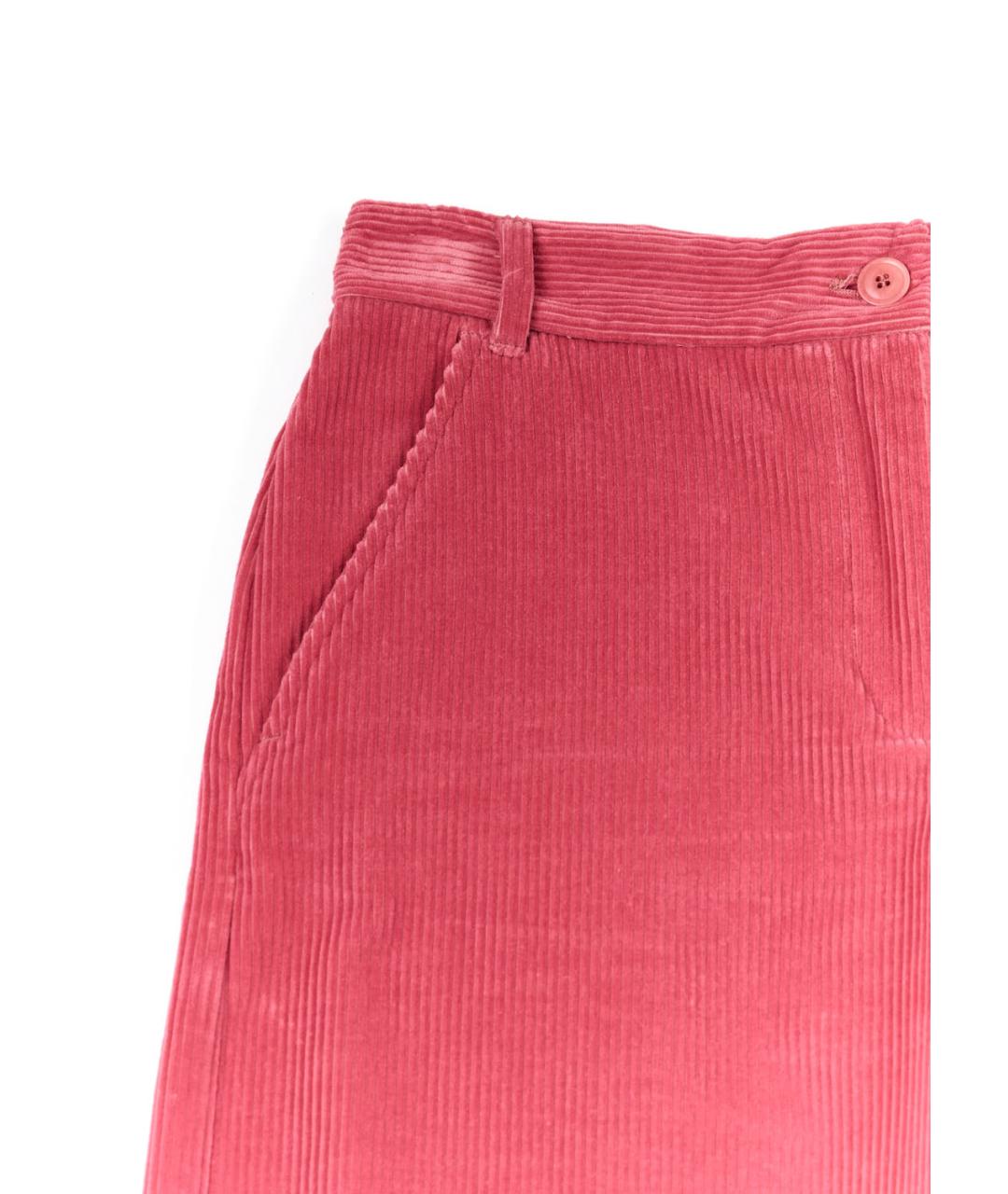 MAX MARA Розовые хлопковые брюки широкие, фото 4