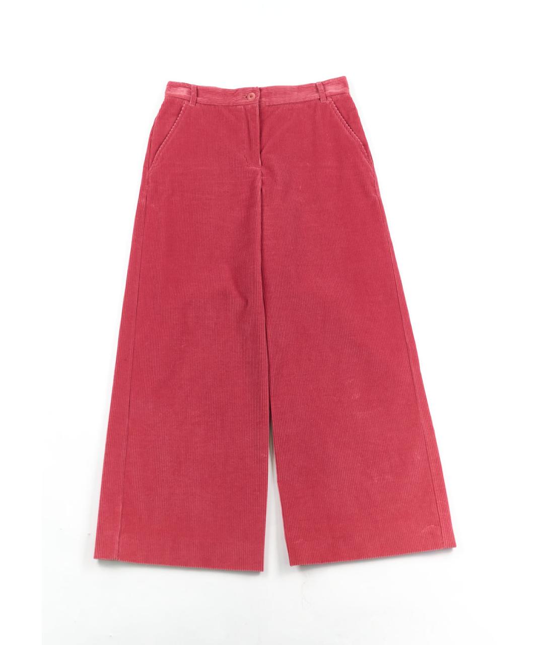MAX MARA Розовые хлопковые брюки широкие, фото 1