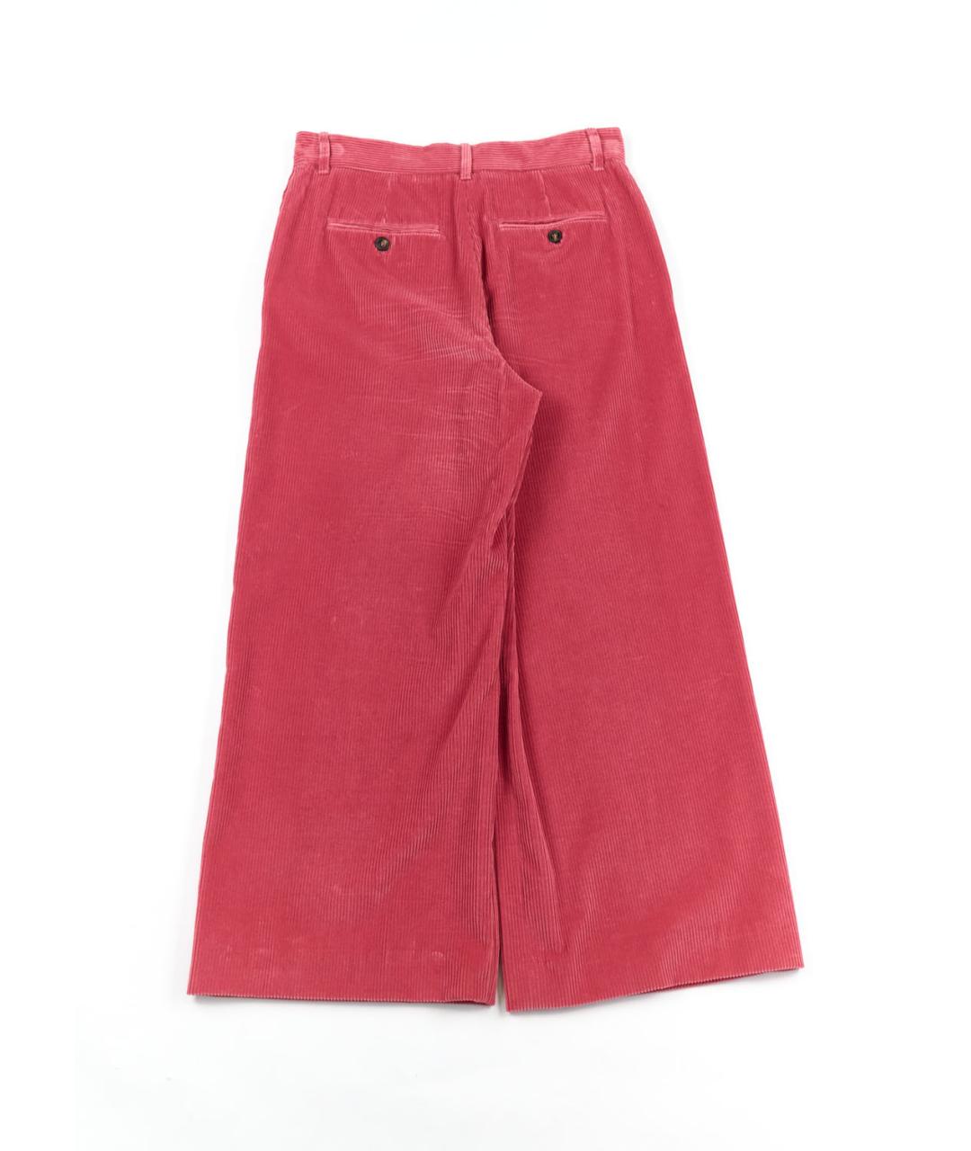 MAX MARA Розовые хлопковые брюки широкие, фото 2