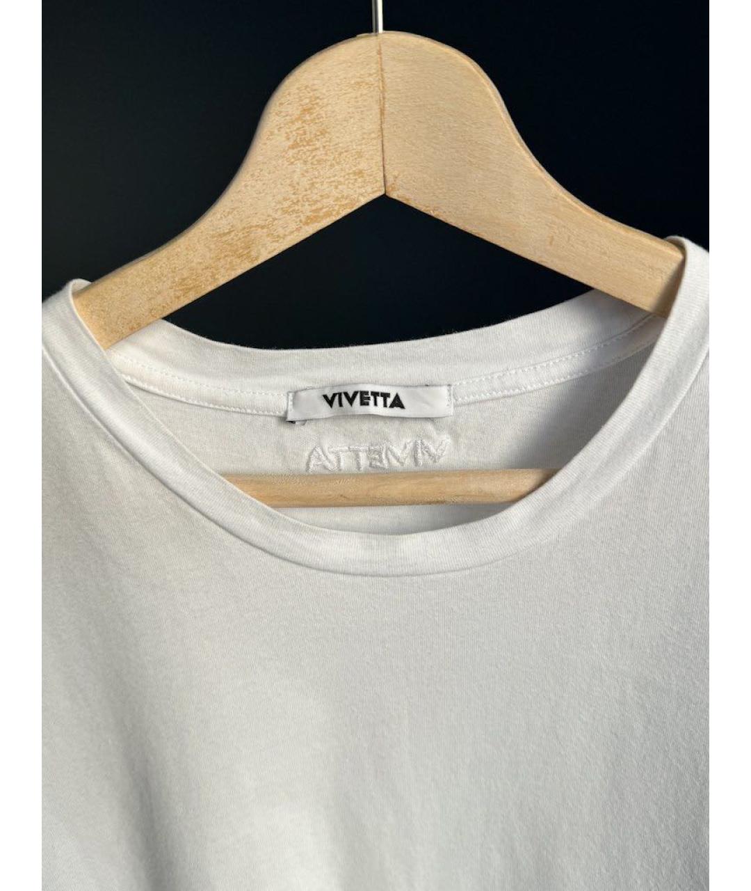 VIVETTA Белая хлопковая футболка, фото 3