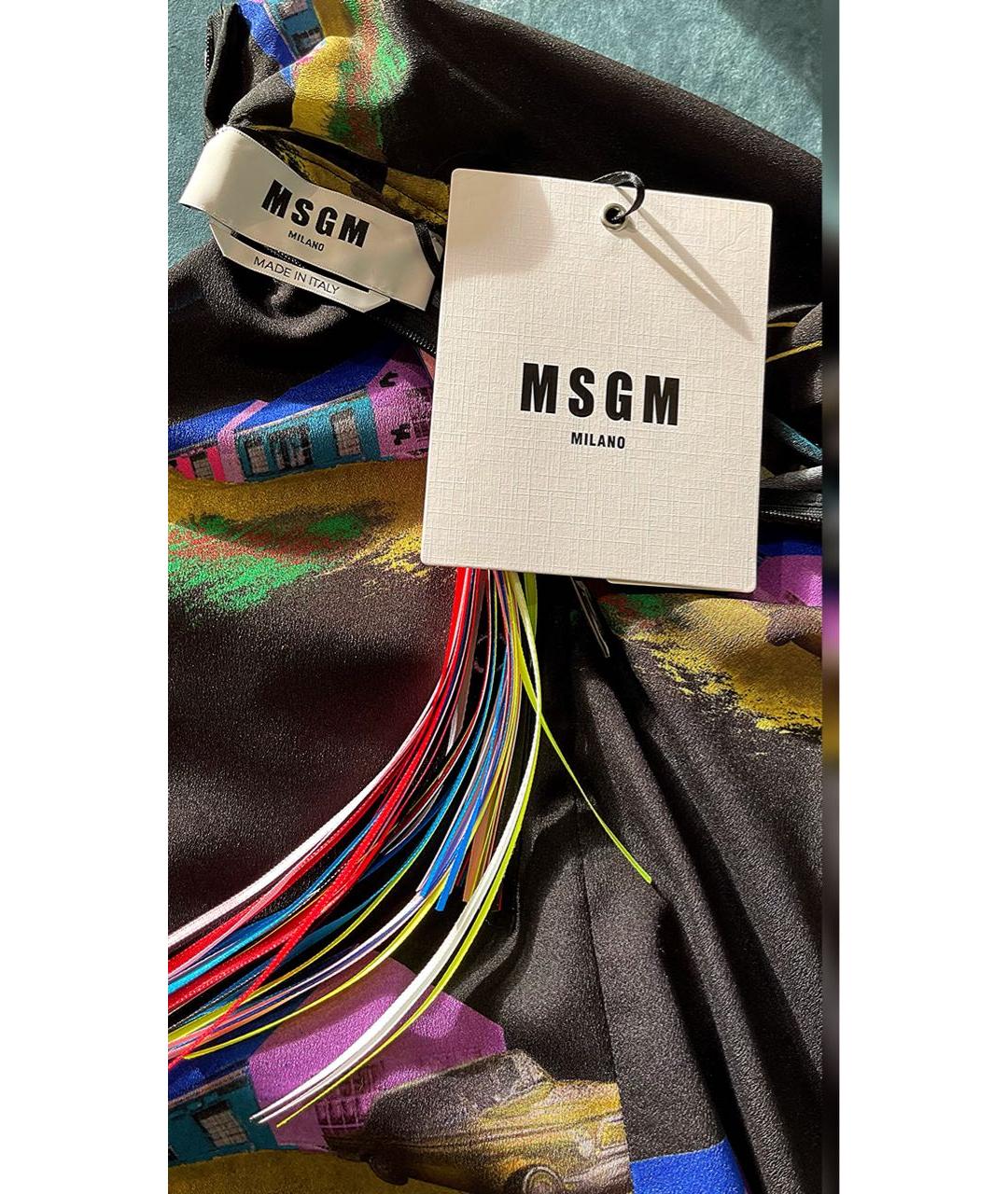 MSGM Черная полиэстеровая блузы, фото 3