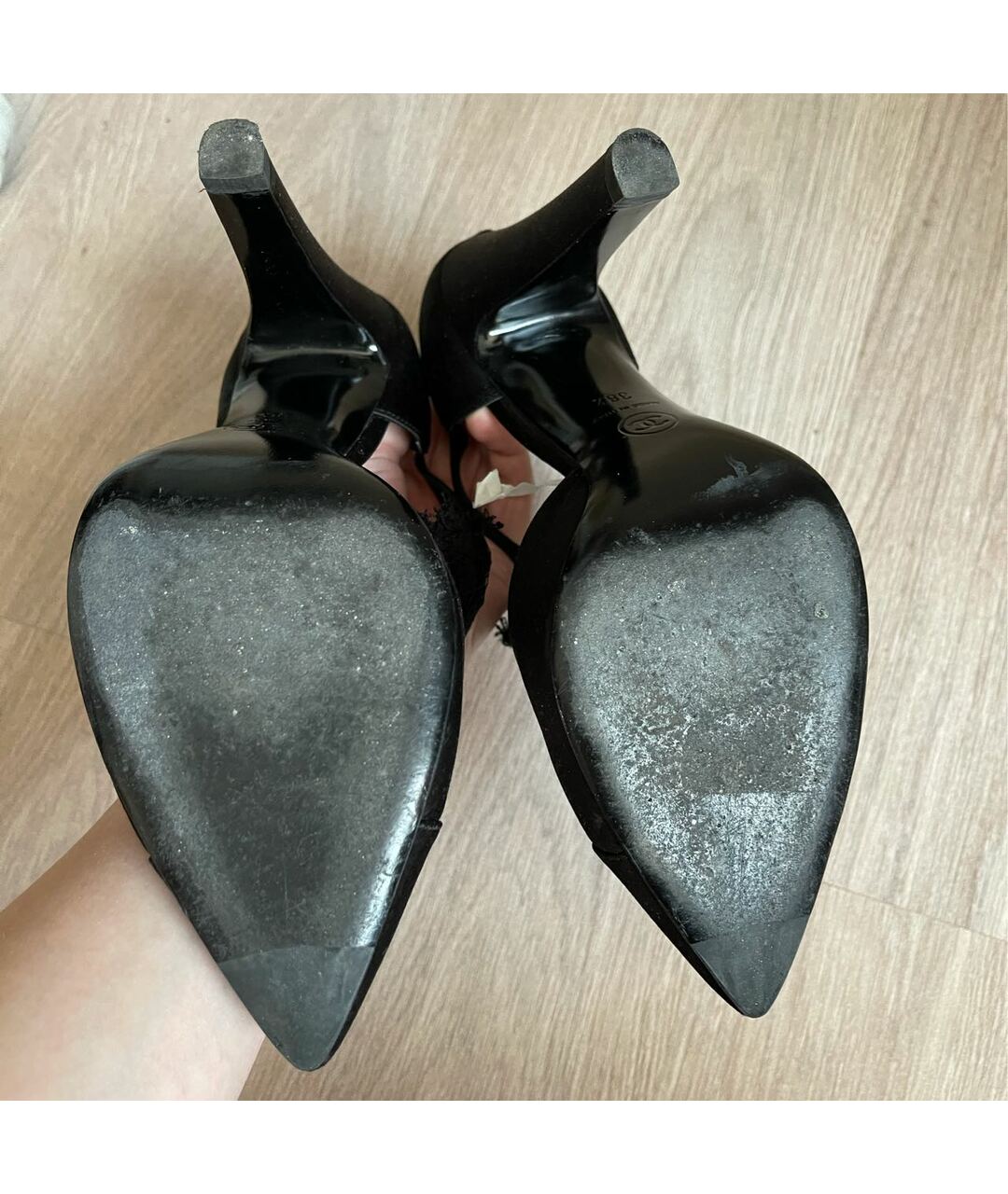 CHANEL PRE-OWNED Черные туфли из экзотической кожи, фото 6