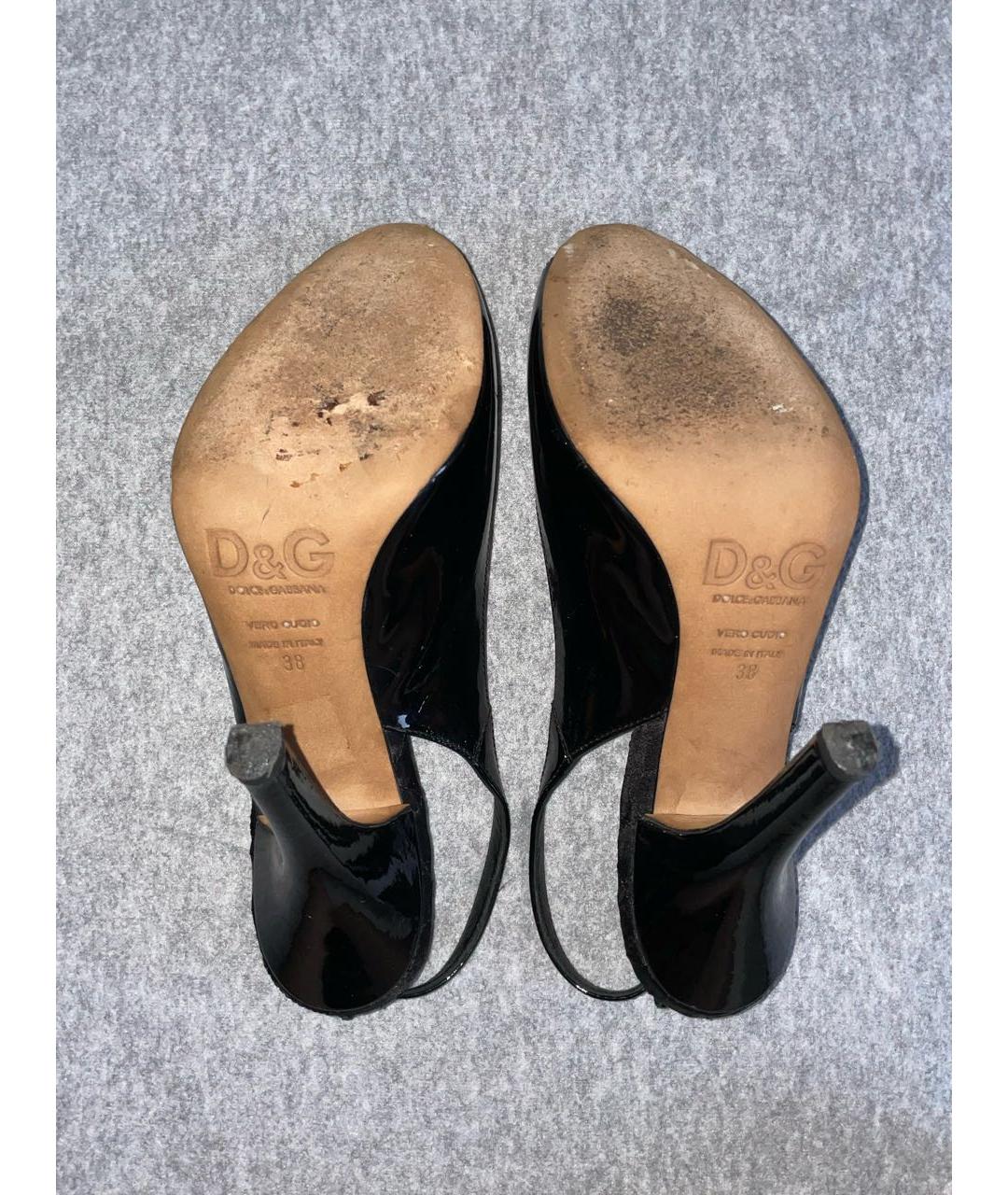 DOLCE&GABBANA Черные туфли из лакированной кожи, фото 5