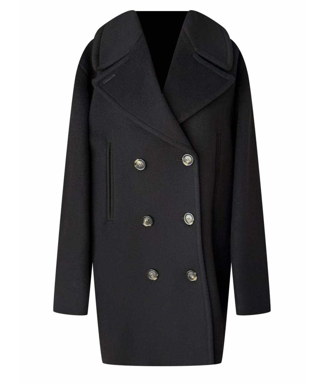 SPORTMAX Черное шерстяное пальто, фото 1
