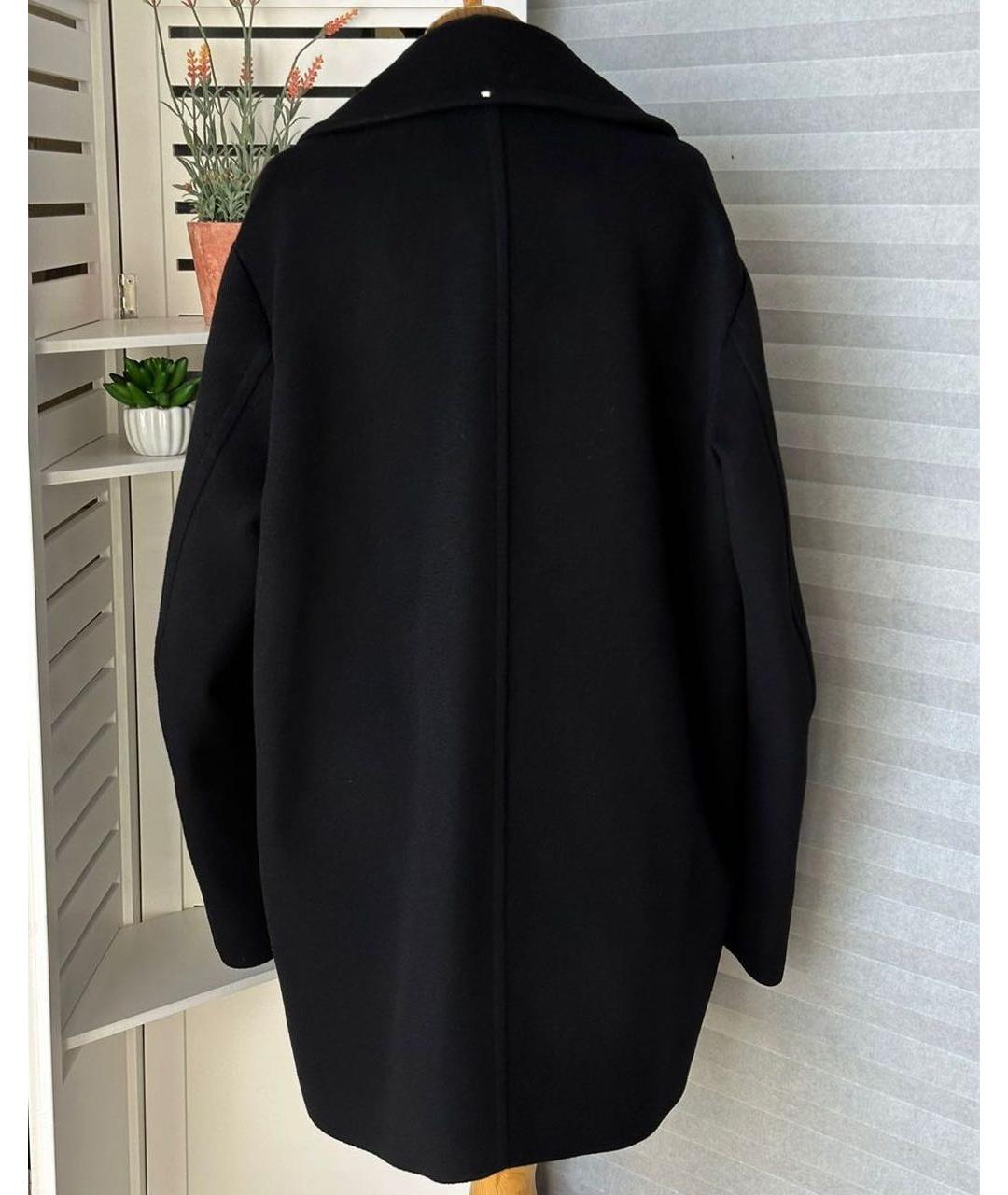 SPORTMAX Черное шерстяное пальто, фото 2