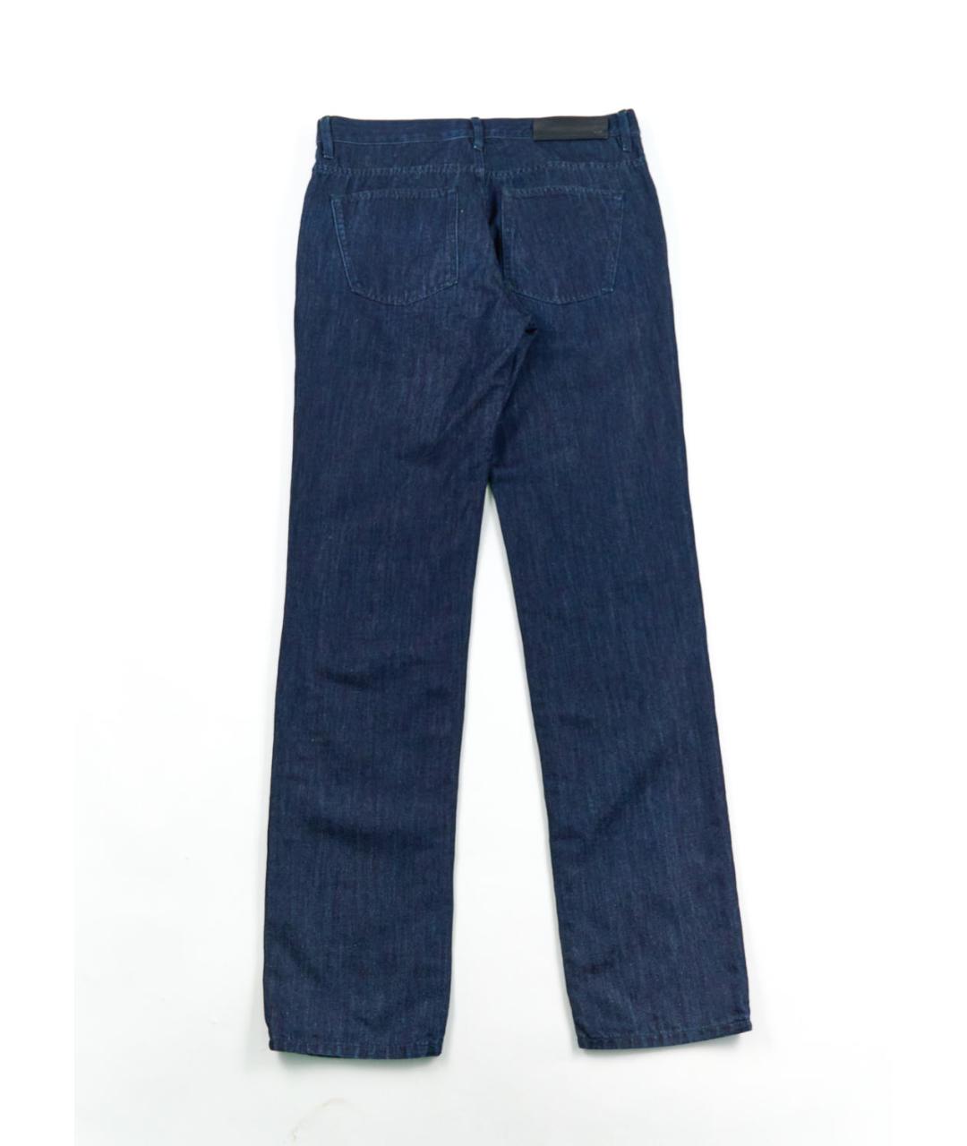 ARMANI COLLEZIONI Темно-синие хлопковые прямые джинсы, фото 2