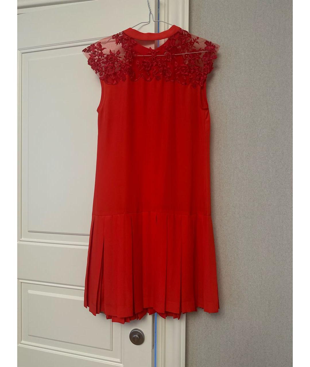 ERMANNO SCERVINO Красное полиуретановое коктейльное платье, фото 2
