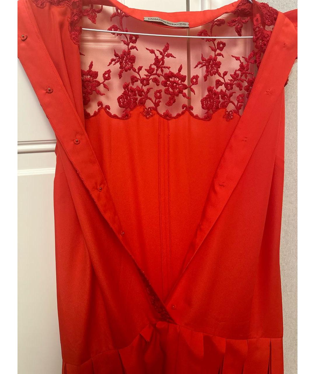ERMANNO SCERVINO Красное полиуретановое коктейльное платье, фото 3
