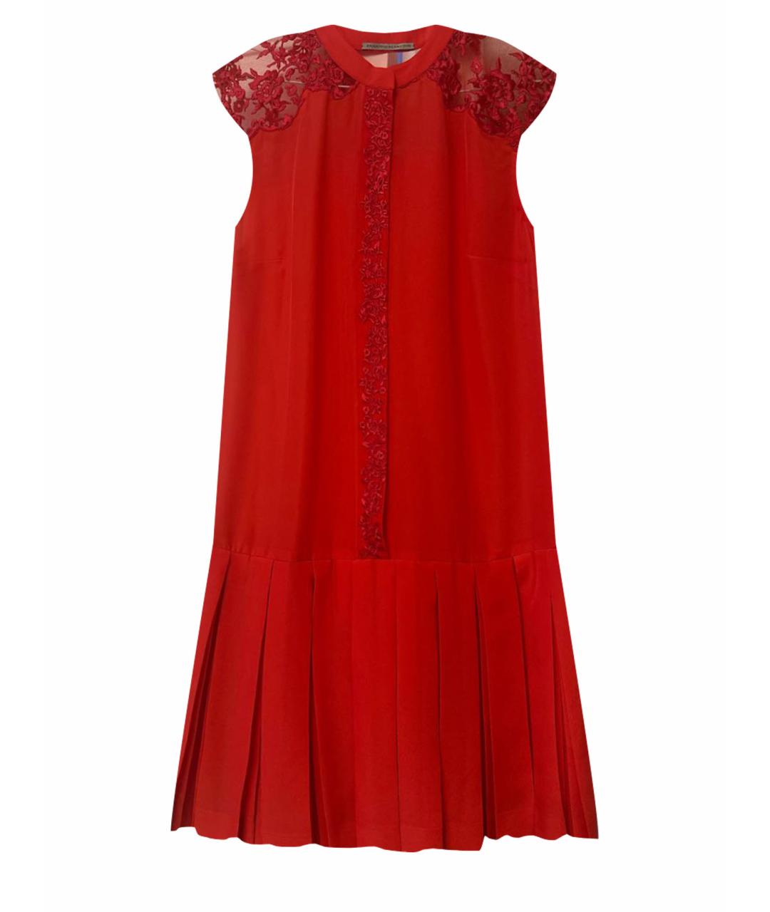 ERMANNO SCERVINO Красное полиуретановое коктейльное платье, фото 1