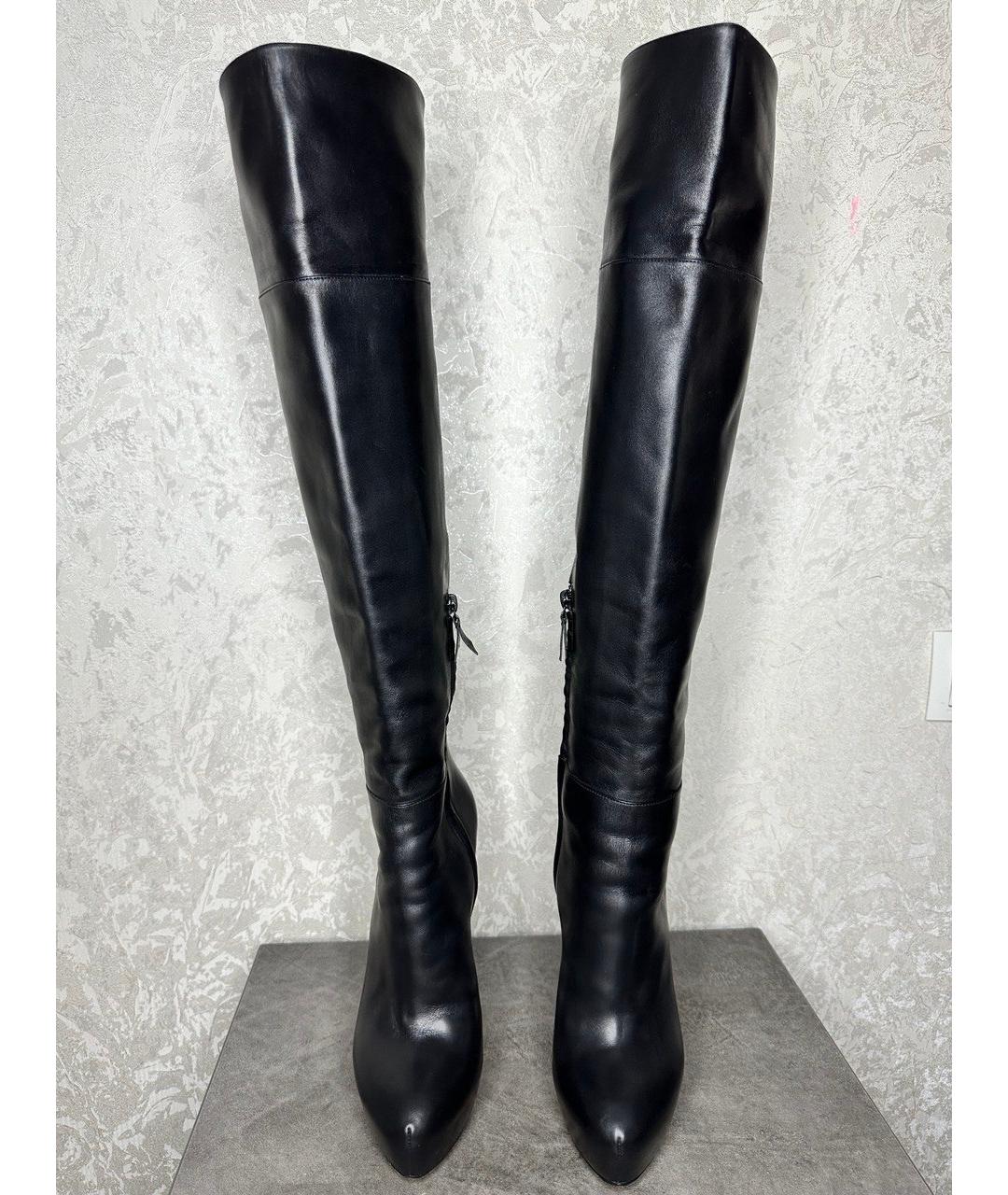 CASADEI Черные кожаные ботфорты, фото 2