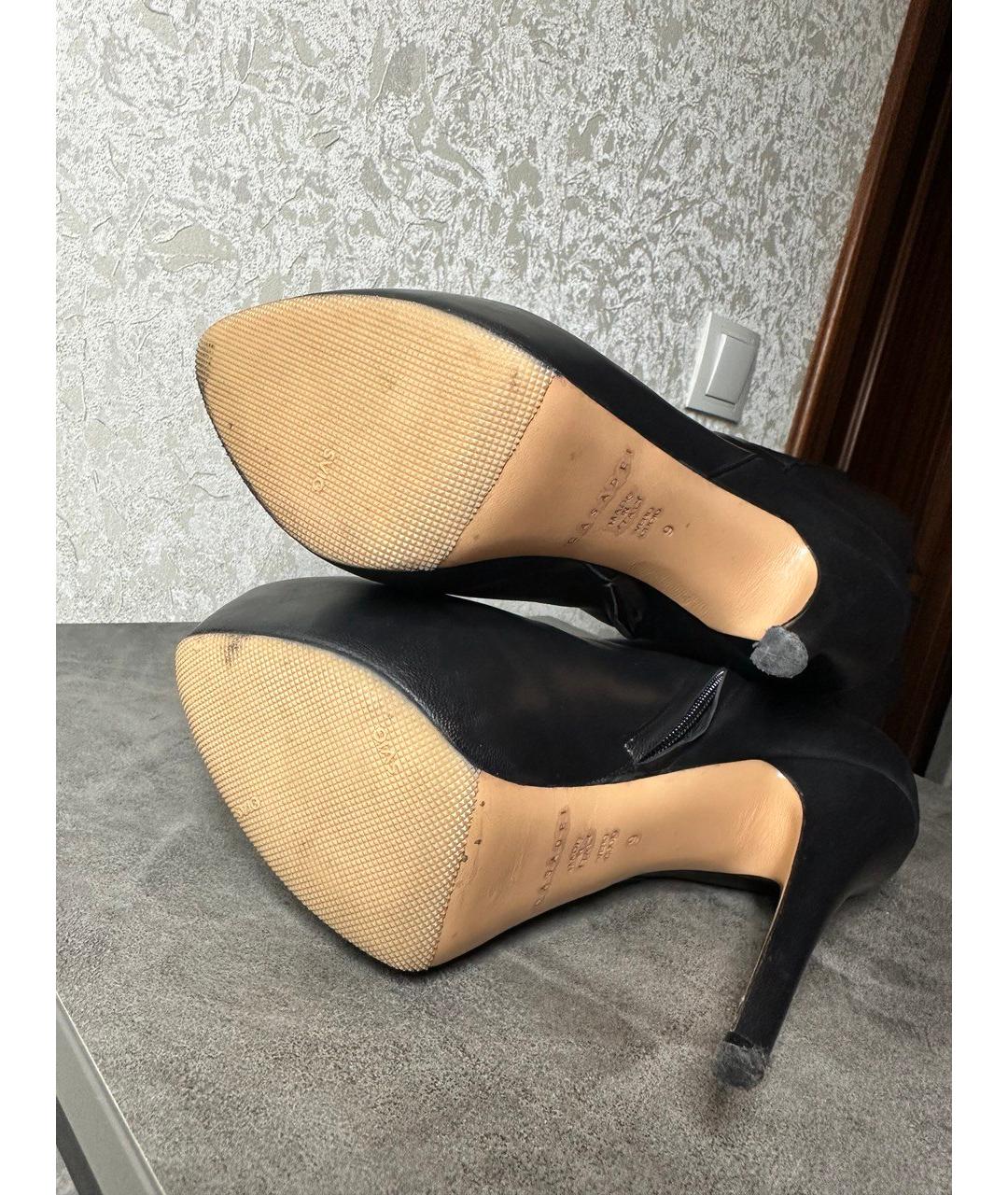 CASADEI Черные кожаные ботфорты, фото 5