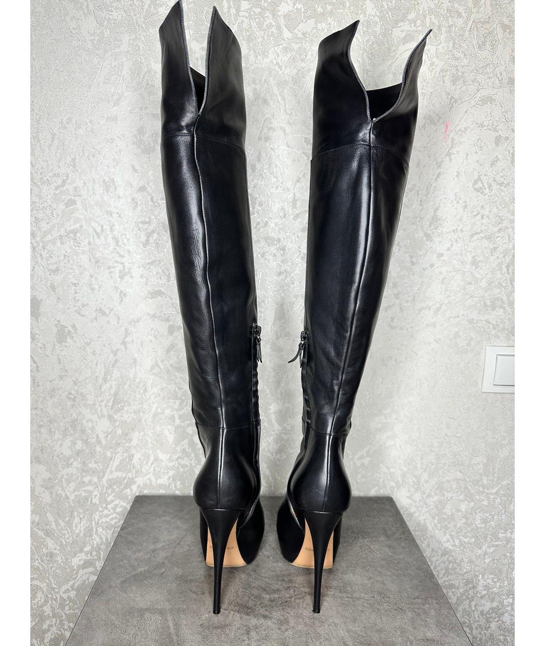 CASADEI Черные кожаные ботфорты, фото 4