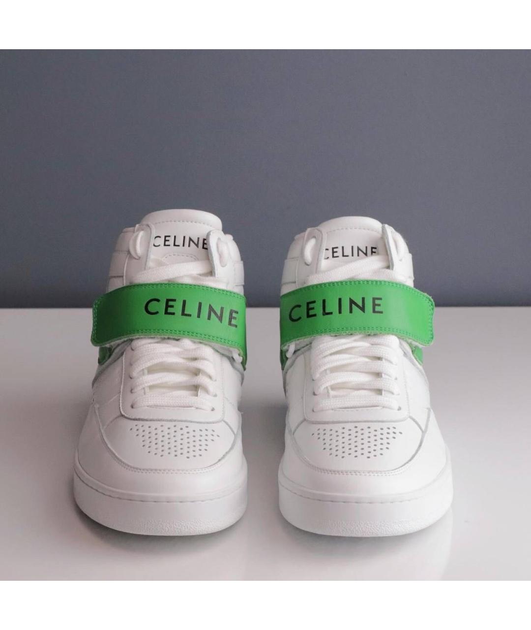 CELINE Белые кожаные кеды, фото 2