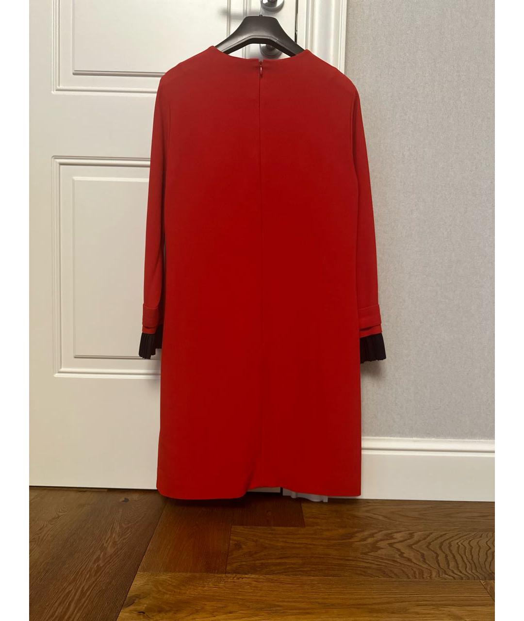 VICTORIA BECKHAM Красное шелковое коктейльное платье, фото 2