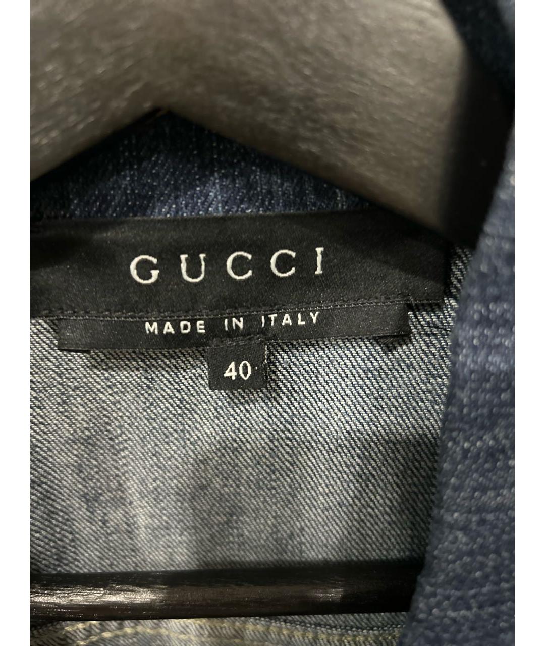 GUCCI Синий деним жилет, фото 3