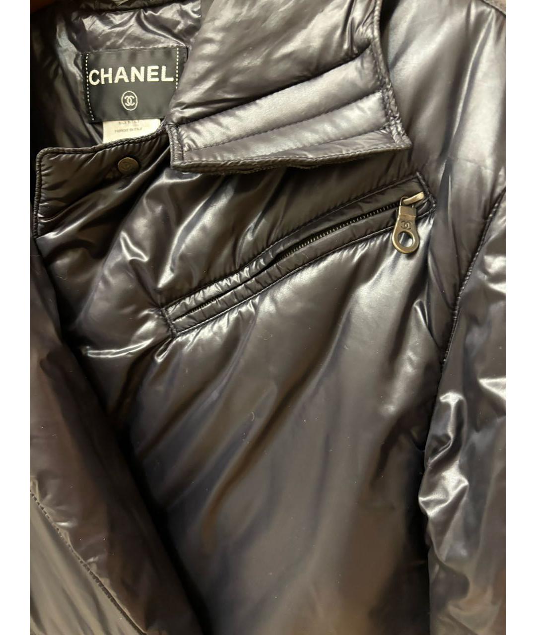 CHANEL PRE-OWNED Черная полиамидовая куртка, фото 8