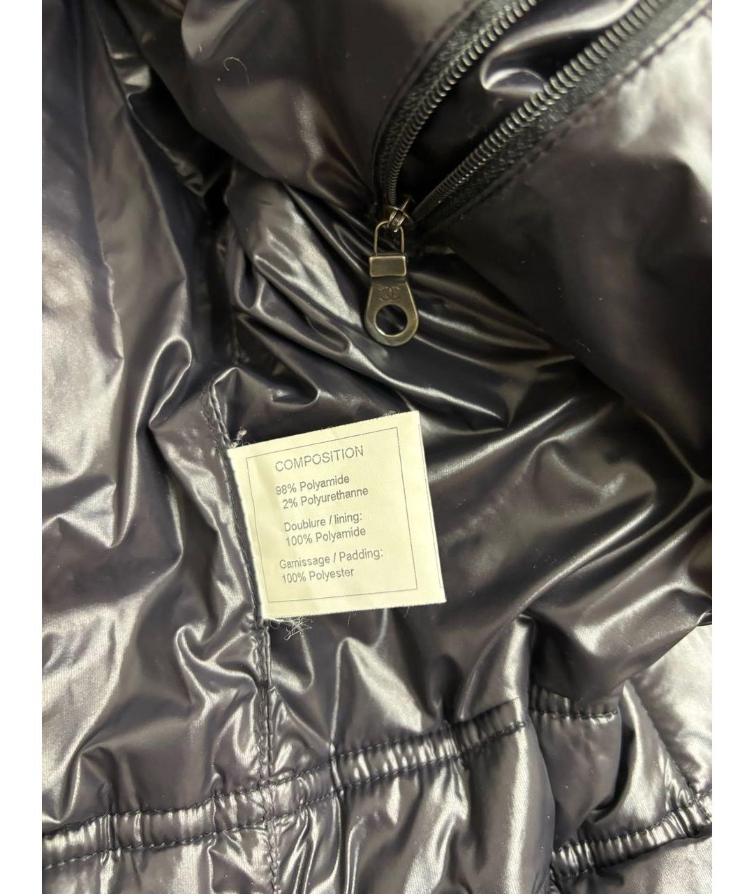 CHANEL PRE-OWNED Черная полиамидовая куртка, фото 5
