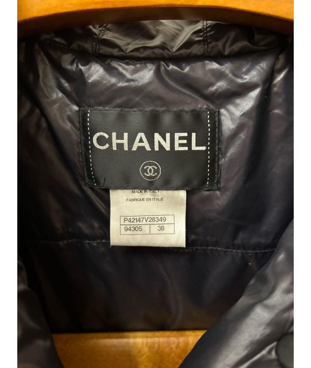CHANEL PRE-OWNED Черная полиамидовая куртка, фото 3
