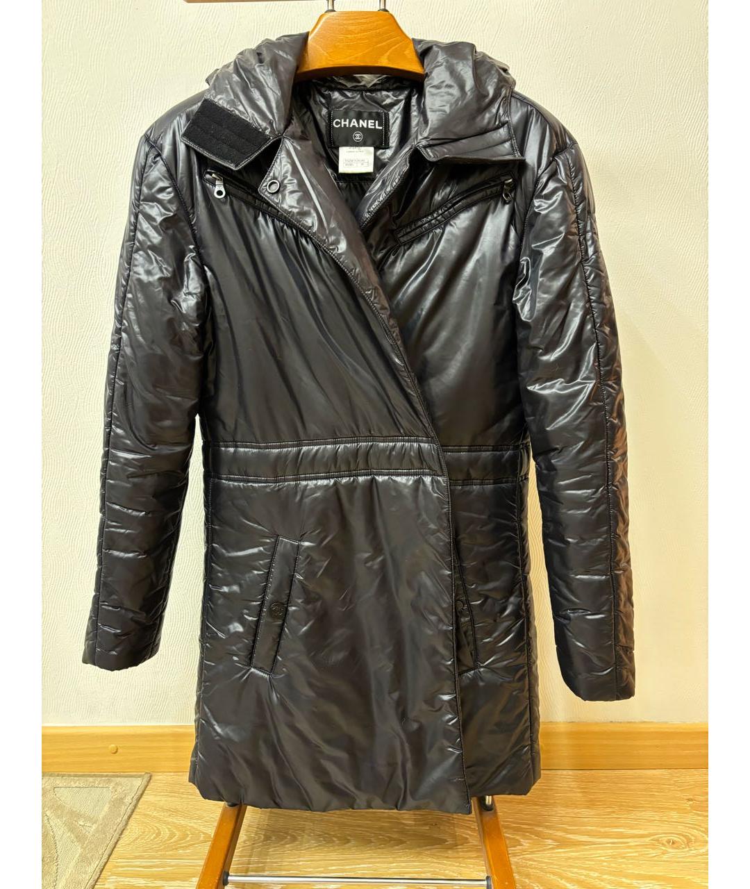 CHANEL PRE-OWNED Черная полиамидовая куртка, фото 9