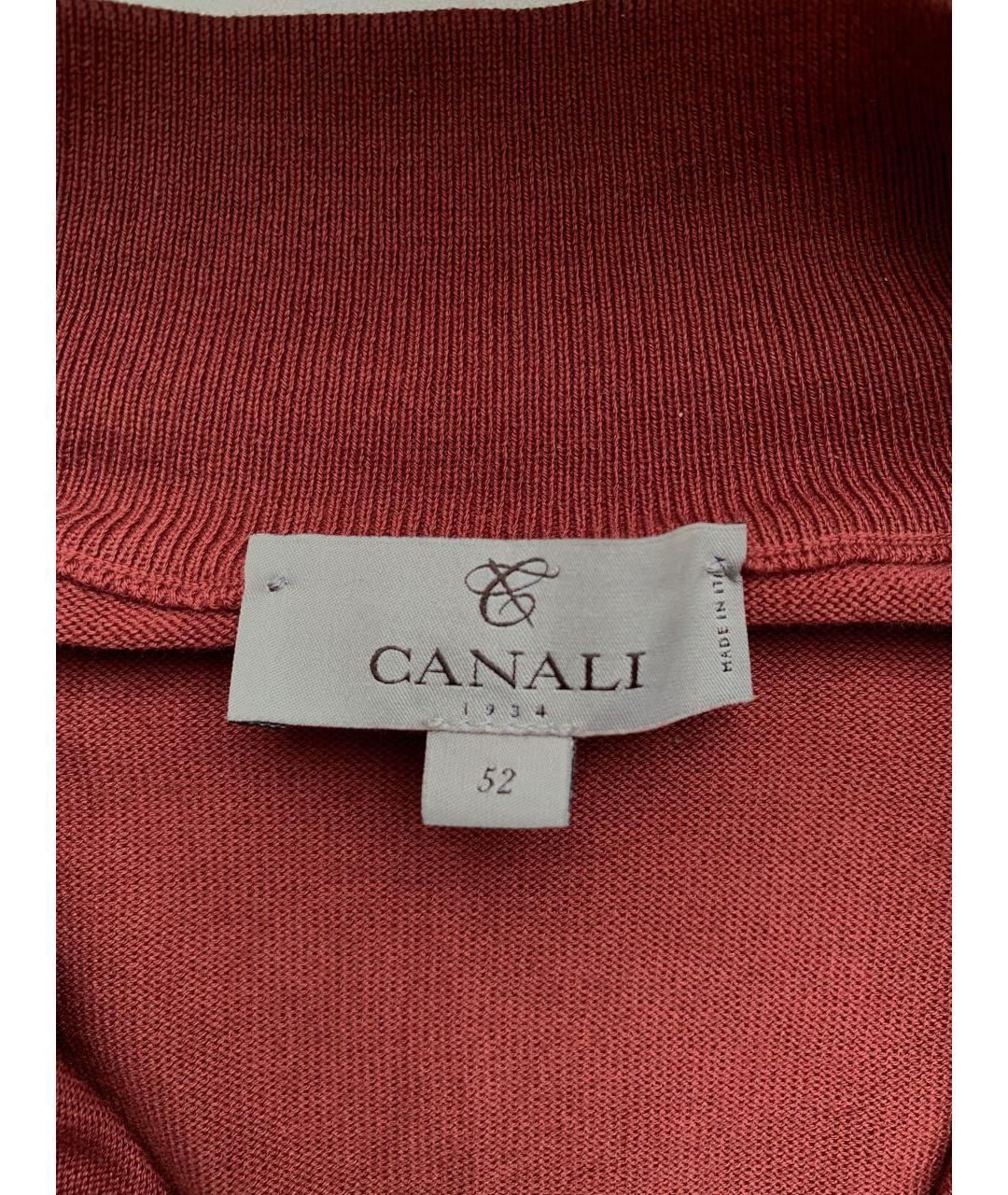 CANALI Бордовый хлопковый джемпер / свитер, фото 3