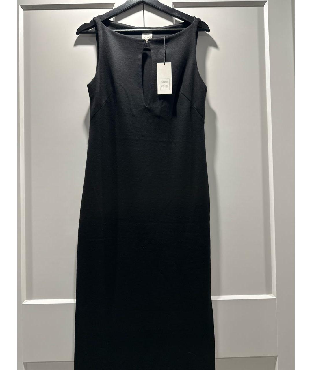 SARA ROKA Черное шерстяное повседневное платье, фото 4
