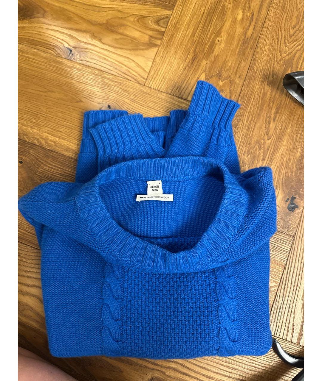 HERMES PRE-OWNED Синий кашемировый джемпер / свитер, фото 3