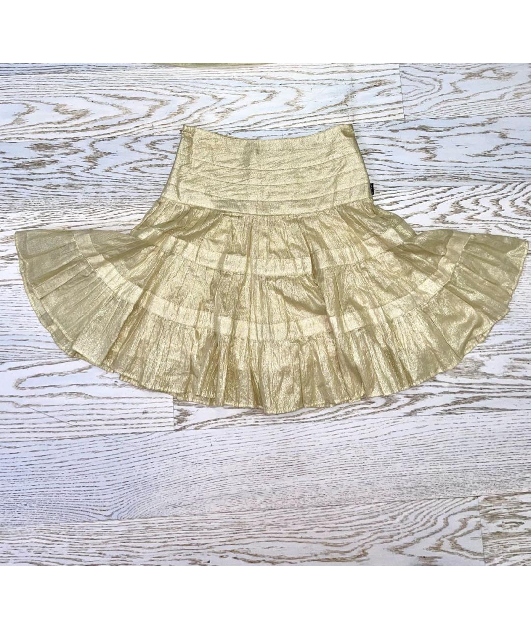 MOSCHINO Золотой полиэстеровый костюм с юбками, фото 2