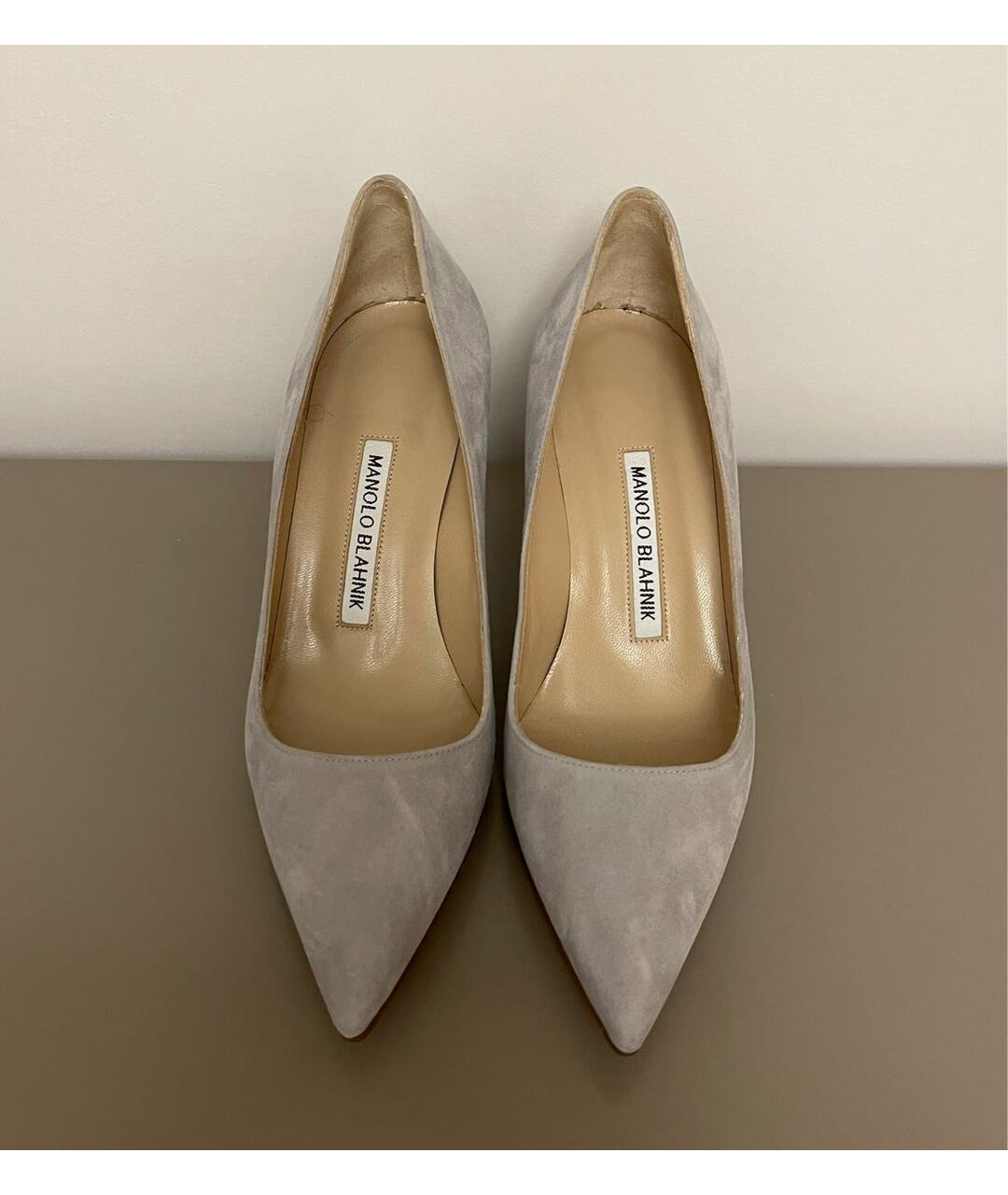 MANOLO BLAHNIK Серые замшевые туфли, фото 2