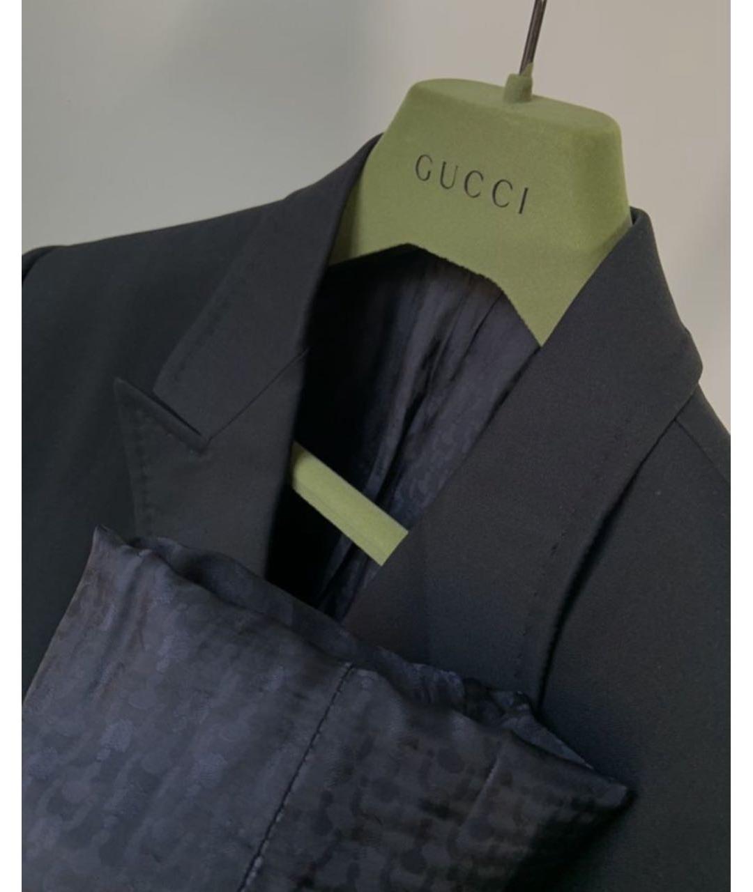 GUCCI Черный шелковый жакет/пиджак, фото 4