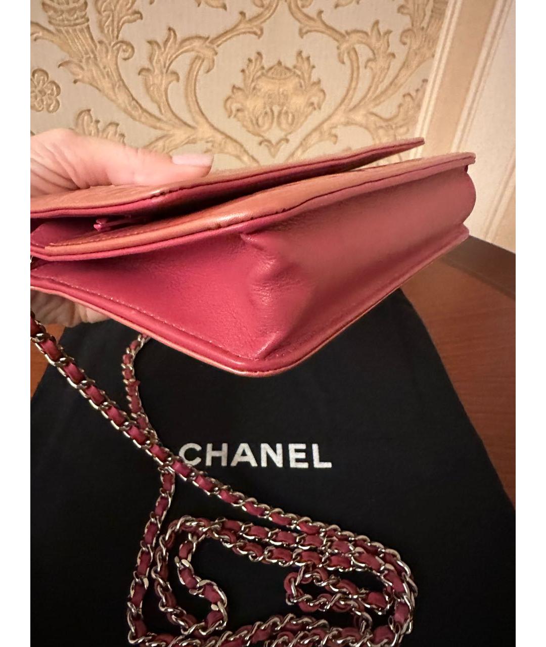 CHANEL PRE-OWNED Розовая сумка через плечо из лакированной кожи, фото 8