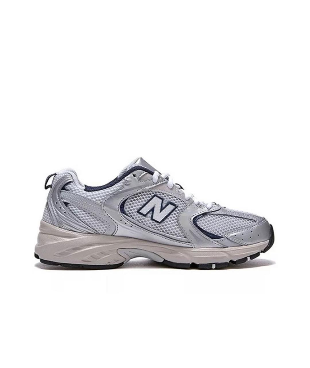 NEW BALANCE Серебряные текстильные кроссовки, фото 5