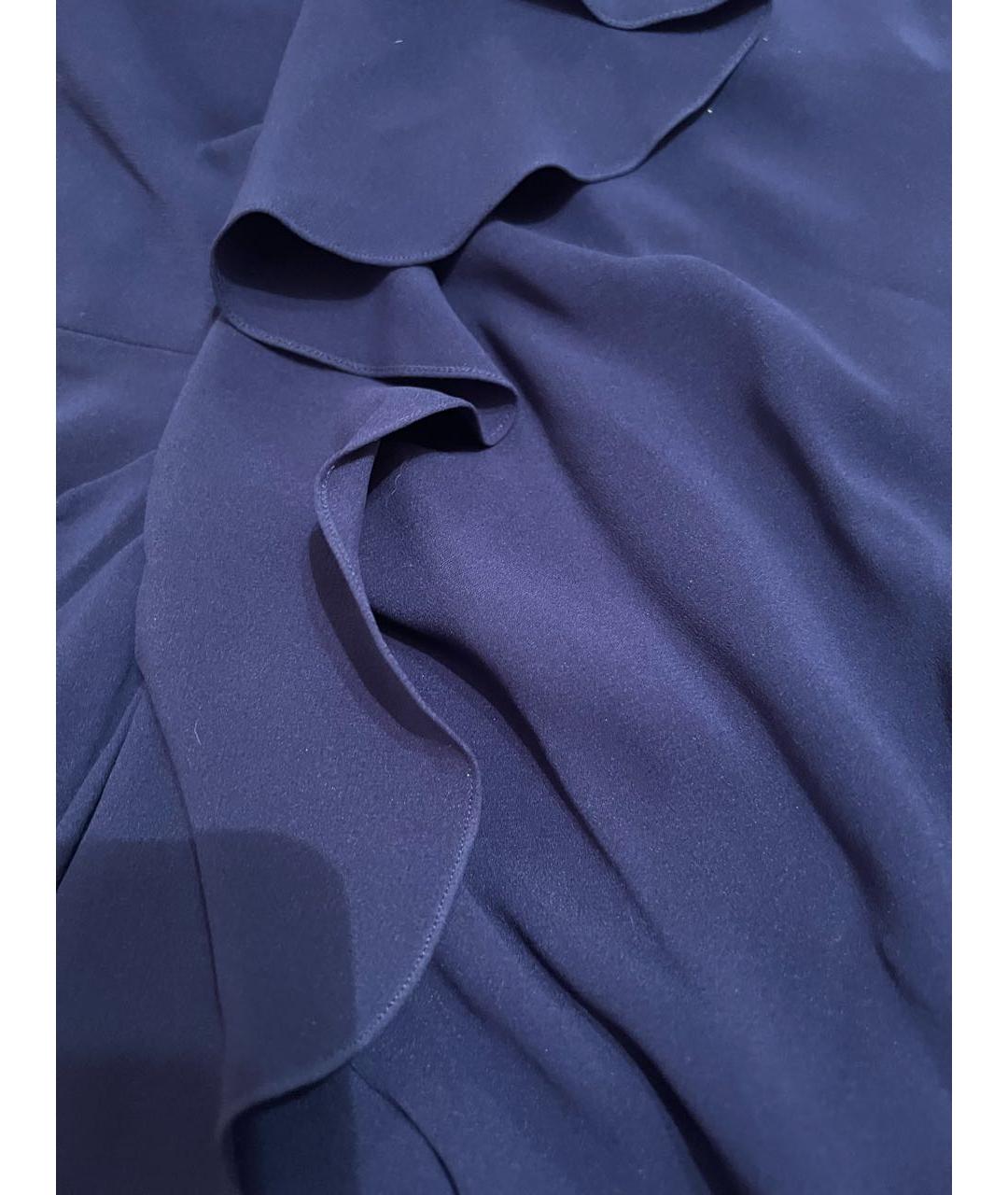 CHRISTIAN DIOR PRE-OWNED Темно-синее шелковое коктейльное платье, фото 4