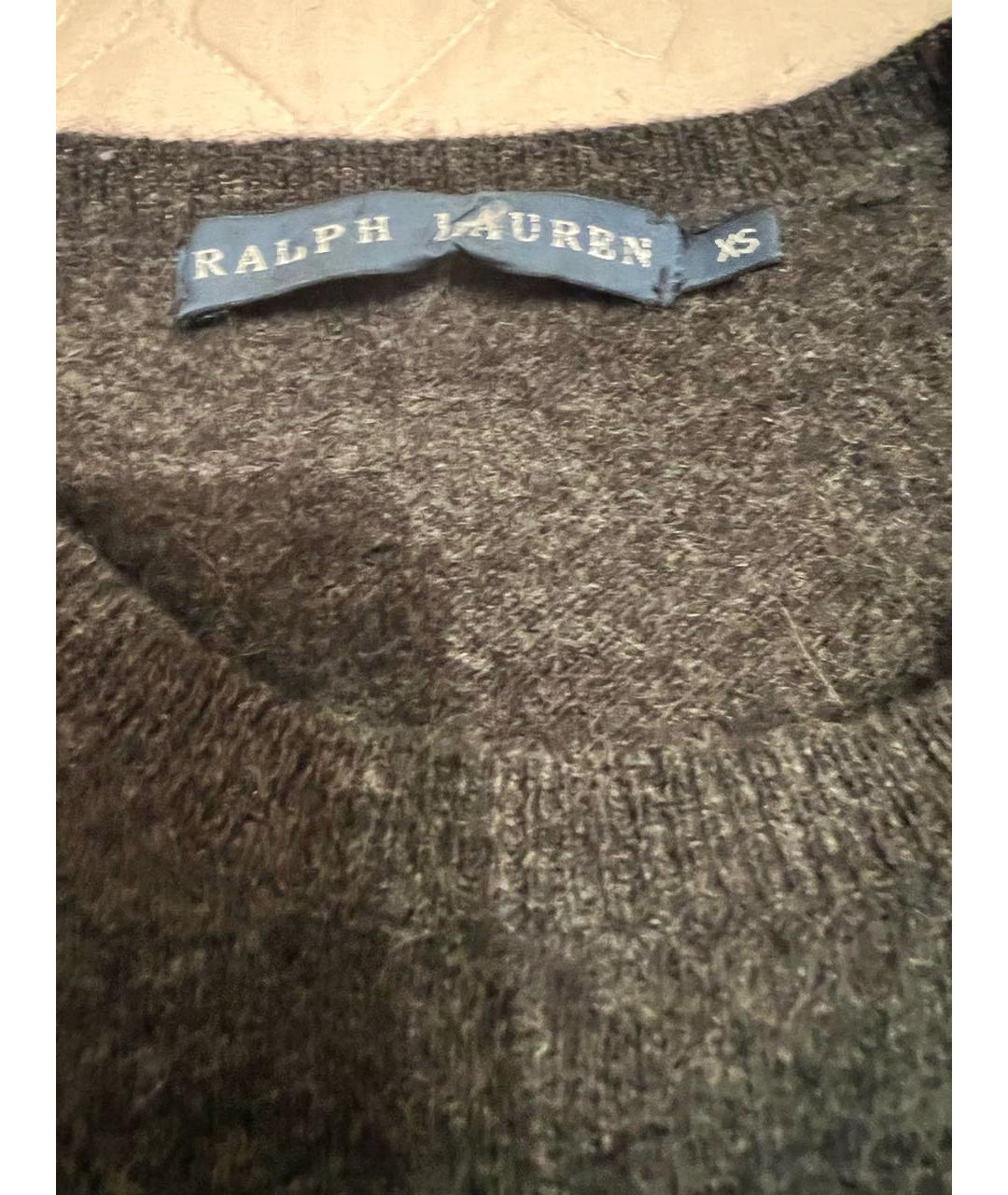 RALPH LAUREN Серое шерстяное повседневное платье, фото 3