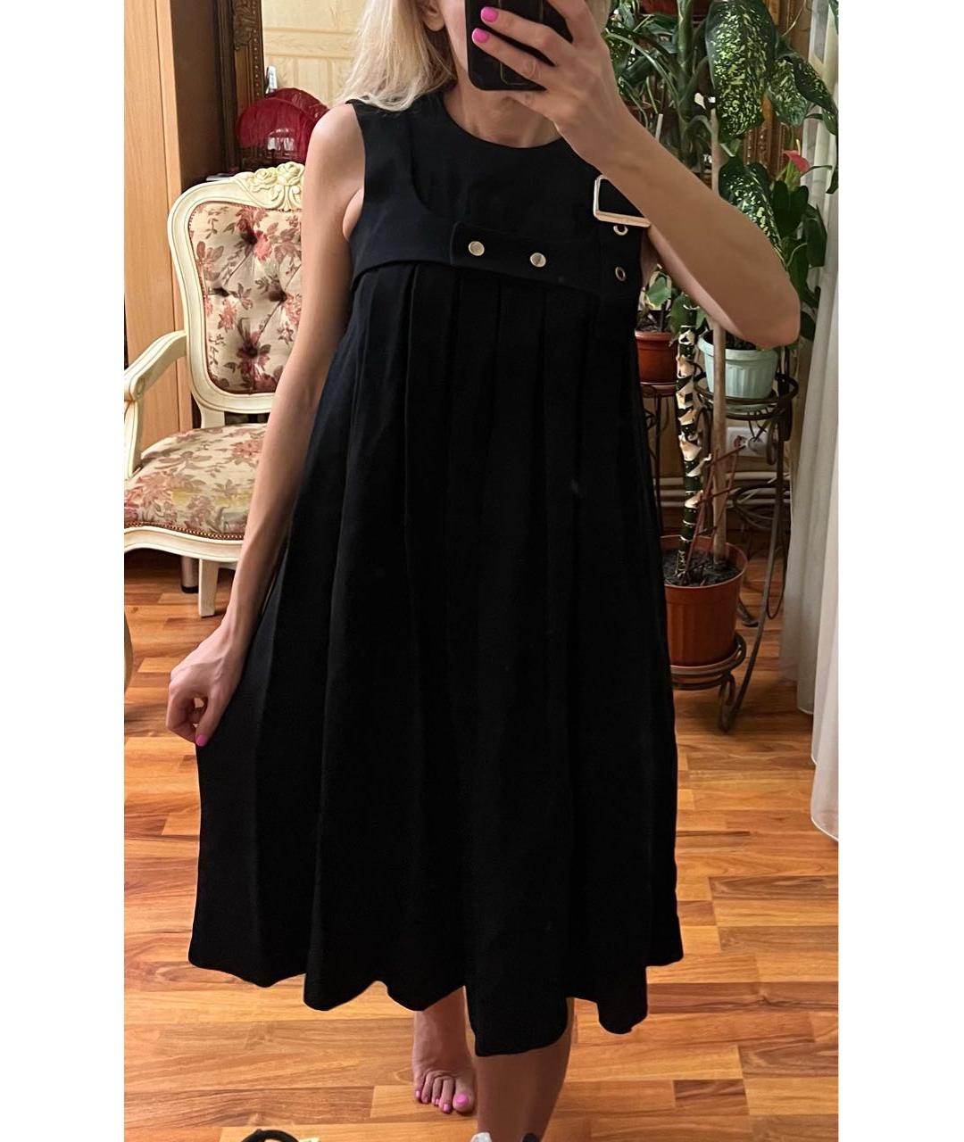 CHLOE Черное ацетатное коктейльное платье, фото 7