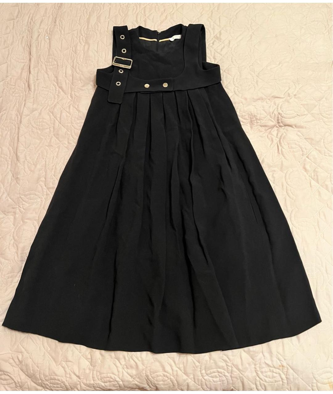 CHLOE Черное ацетатное коктейльное платье, фото 9