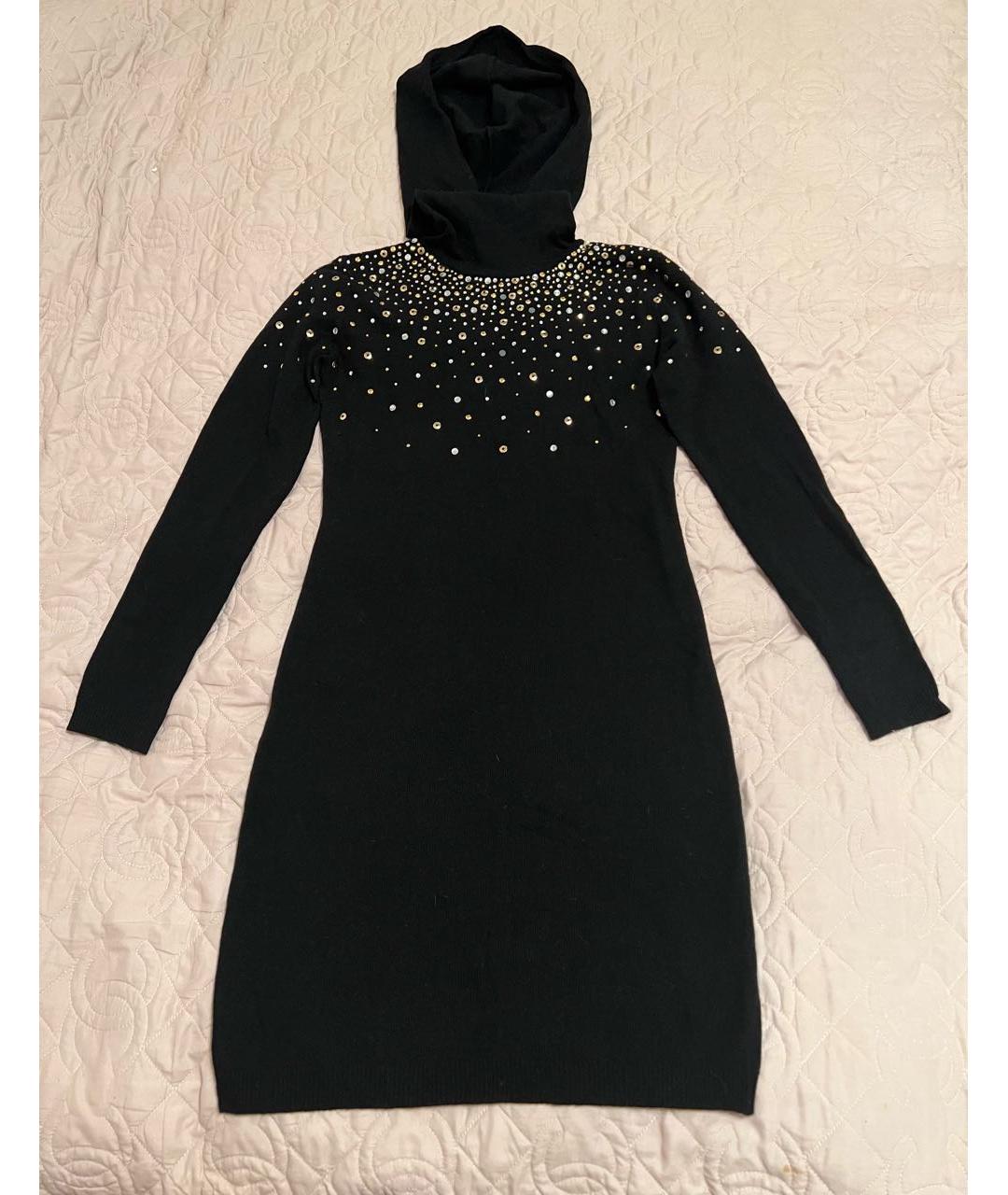 BLUGIRL Черное шерстяное повседневное платье, фото 9
