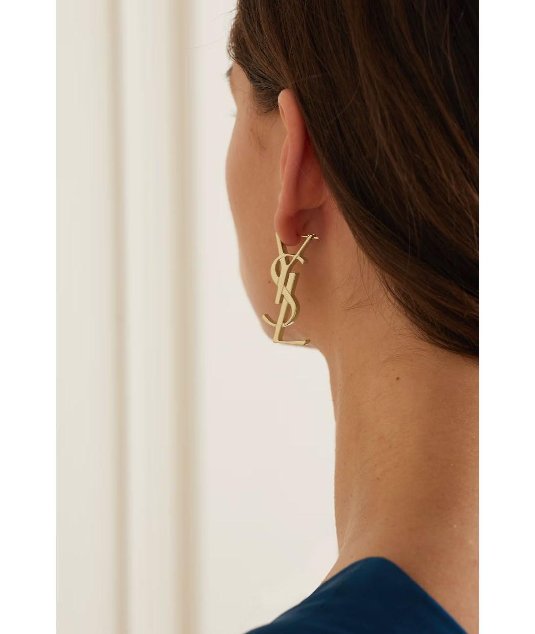 SAINT LAURENT Золотые серьги, фото 6