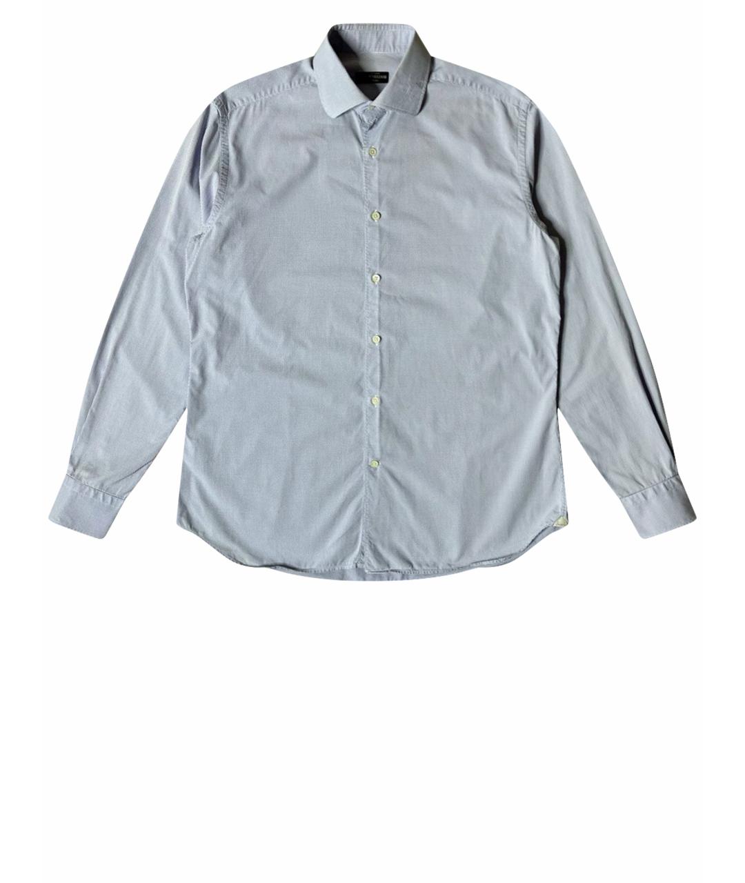 CORNELIANI Голубая хлопковая классическая рубашка, фото 1