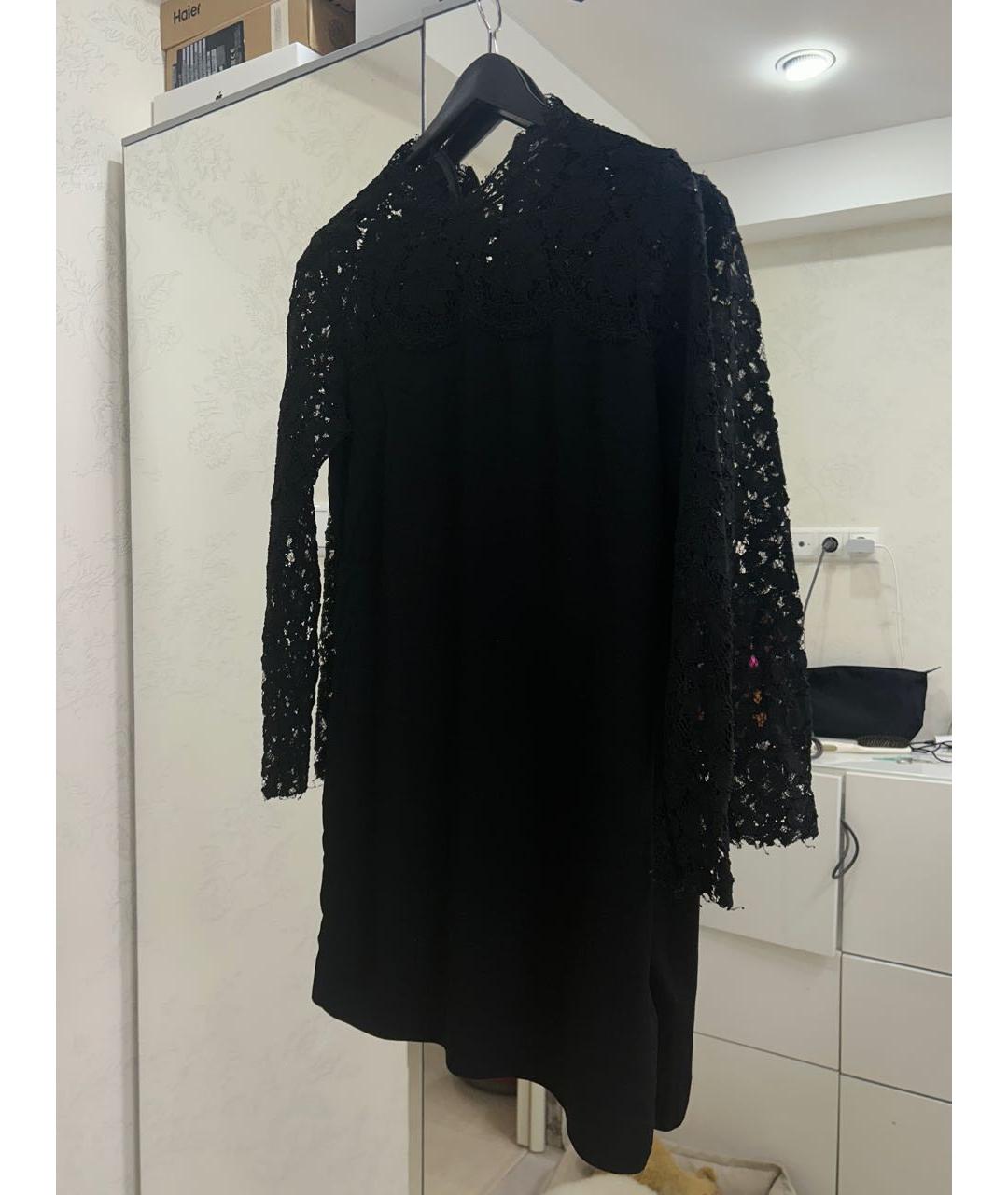 SANDRO Черное шифоновое коктейльное платье, фото 5