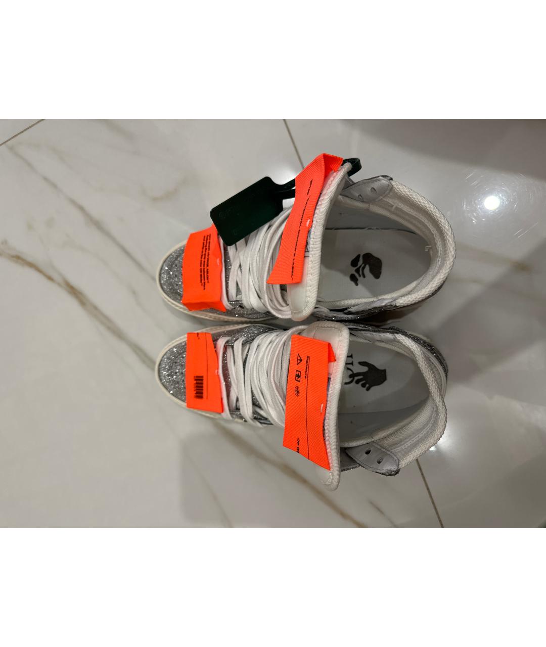 OFF-WHITE Серебряные кроссовки, фото 3
