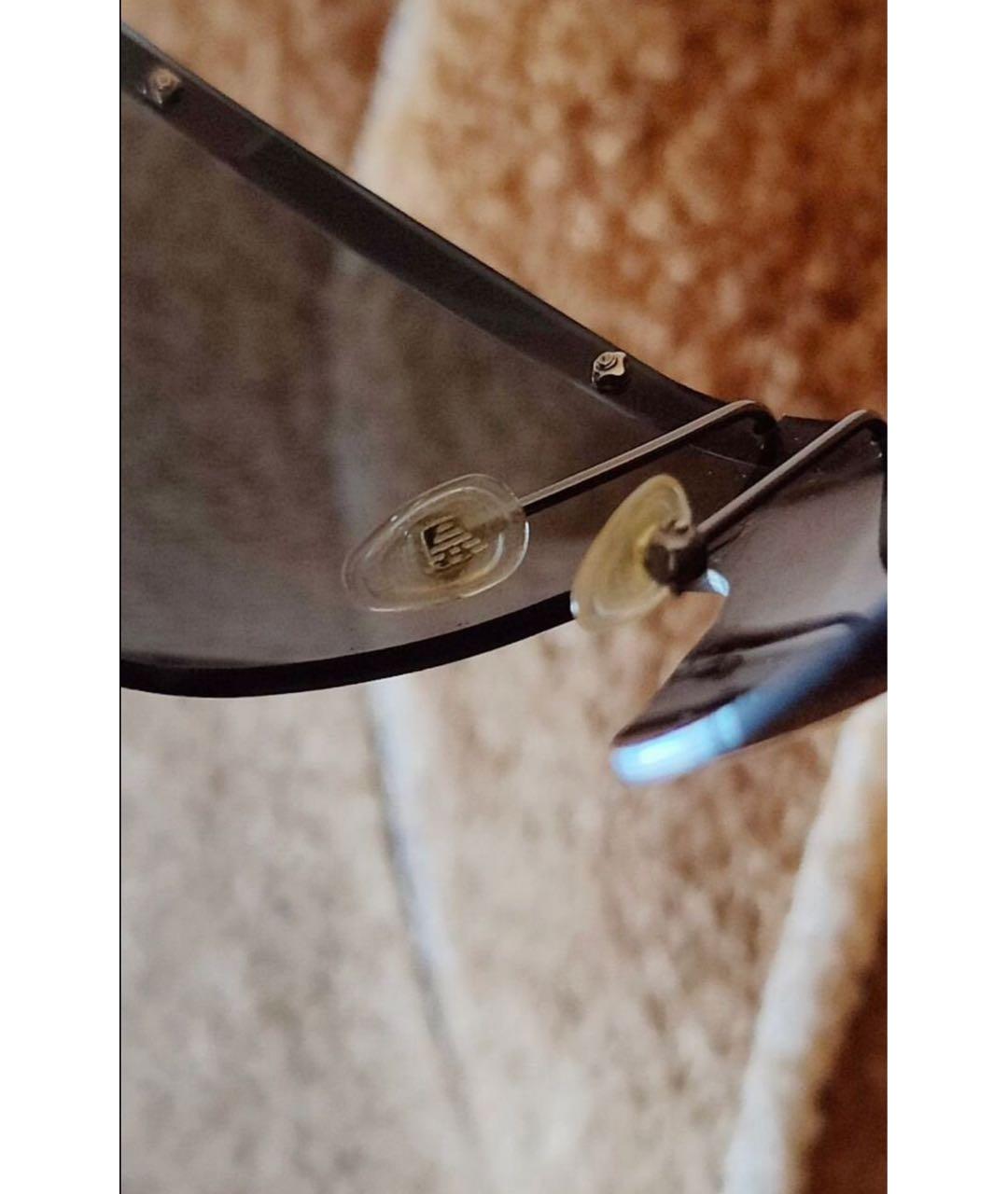 GIORGIO ARMANI Черные металлические солнцезащитные очки, фото 4
